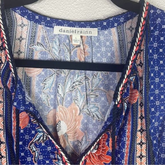 Daniel Rain Paisley Print Top Size L 100% Rayon EUC Stitch Fix Nordstrom - Picture 7 of 8